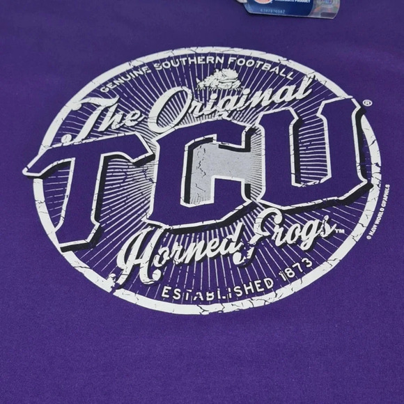 New TCU Horned Frogs T-shirt Men's XL Gildan Purple Texas Christian NCAA - Picture 1 of 6